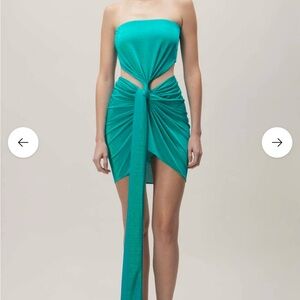 Baobab Collection Strapless Aqua Dress
